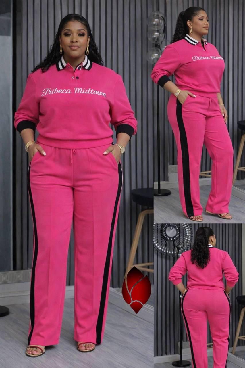Women's Tribeca Midtown Polo Two-Piece Lounge Set